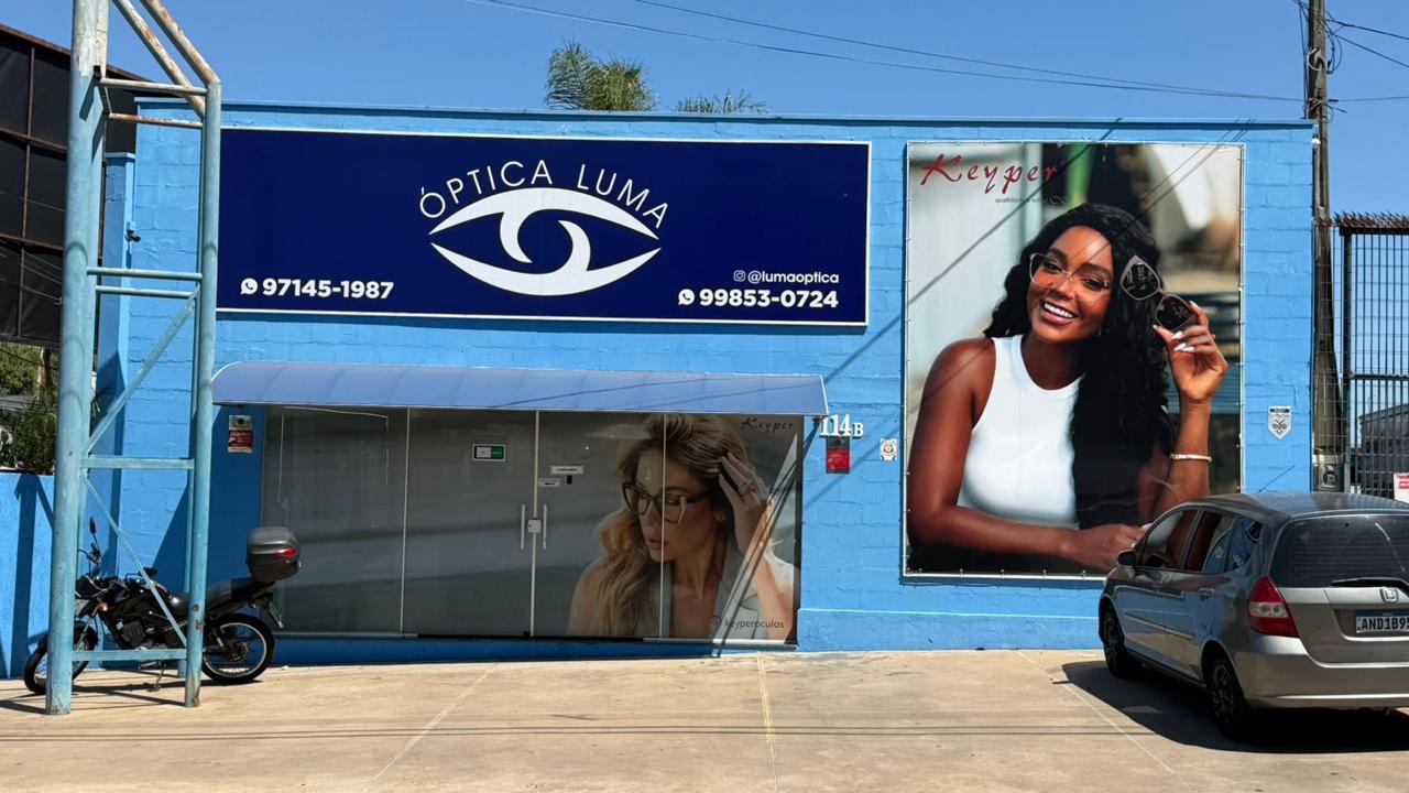Fachada da Óptica Luma em Sumaré